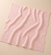 Pink ABC - Crinkled Muslin Baby Blanket